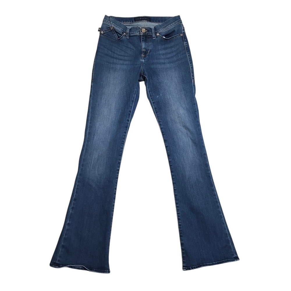 Rock Republic Kendra Curvy Bootcut‎ Jeans Blue Rhinestone R Pocket Y2K Size 8